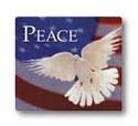 dove peace sticker  with US flag