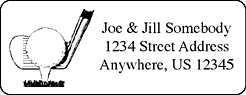 Personalized golf address labels