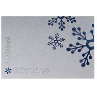Blue Snowflakes on Silver 5" x 7" Classic Card No. 5585