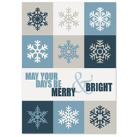 Tiled Snowflakes 5" x 7" Classic Card No. 5586