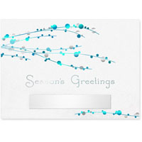 Turquoise Berry Branches 5" x 7" Premium Card No. 5705