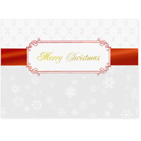 Red Christmas Ribbon 5" x 7" Premium Card No. 5716