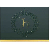 Green Joy Wreath 5" x 7" Premium Card No. 5719