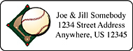 Personalized baseball address labels