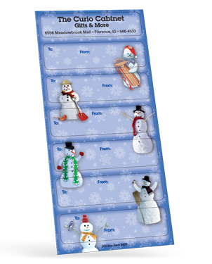 3429 Personalized Christmas Sticker Sheets 
