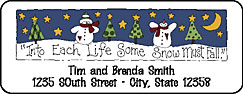 Christmas return address labels and holiday address labels