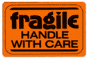 Fragile shipping label - handle with care
