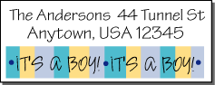 Its A Boy Baby Address Labels 
