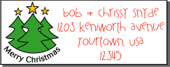 christmas return address labels