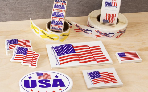 Cutom Printed Patriotic and USA Labels