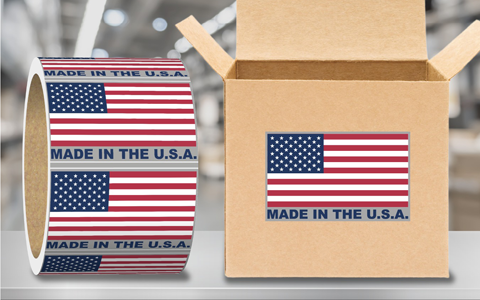 Custom Made in USA Labels and Made in USA Stickers 