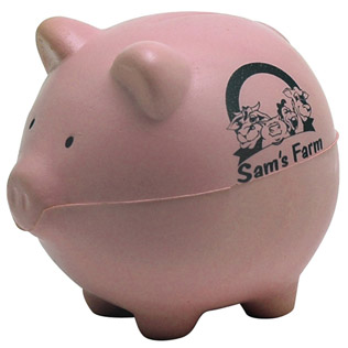 Custom Printed Pig Stress Reliever, Imprinted pig stress reliever
