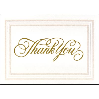 Blank thank you card note