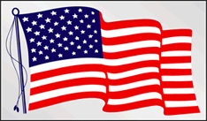 Amercian flag window sticker