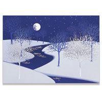 Cold Night Trees with Snow 5" x 7" Classic Card No. 5044