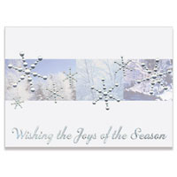 Silver Snowflakes in Forest 5" x 7" Classic Card No. 5554