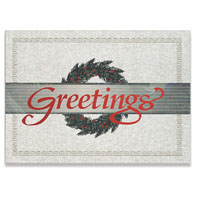 Wreath Greetings 5" x 7" Classic Card No. 5555