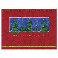 Holiday Trees in a Starry Night 5" x 7" Classic Card No. 5568