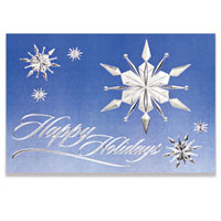 Raised Relief Snowflakes 5" x 7" Classic Card No. 5572