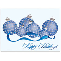 Ornaments with Plaid 5" x 7" Classic Card No. 5577
