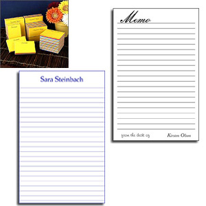 Custom printed note pads and memo pads