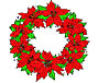 Christmas address label wreath