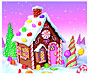 Christmas address label gingerbread house