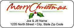 Return address labels and Christmas address labels for the holidays.