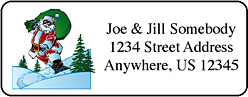 Personalized holiday and christmas return address labels