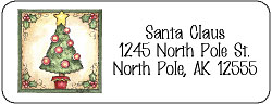 Christmas address labels - christmas tree