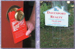 Real estate promotional items and yard signs