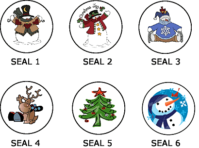 Christmas seals and christmas envelope seals