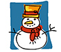 Christmas snowman and Christmas return address label designs