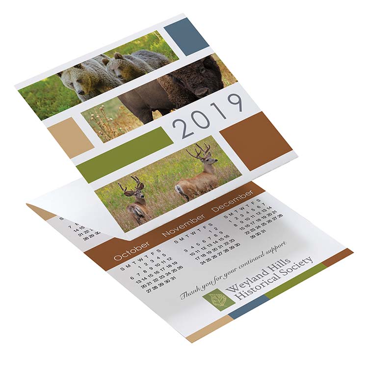 Custom tri-fold calendar wildlife