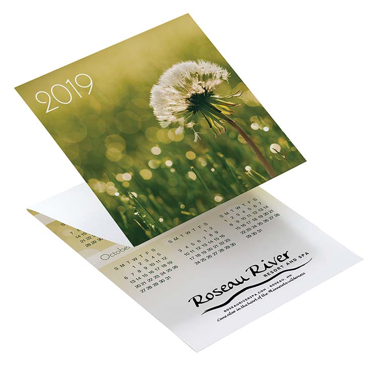 custom tri-fold calendar card peace