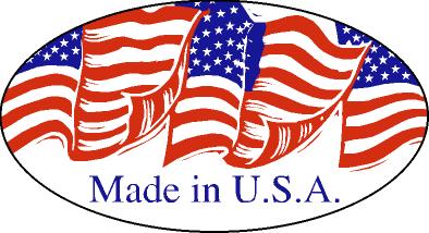 Oval Made in USA stickers