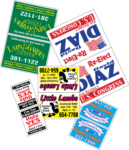 fold over posters yard signs