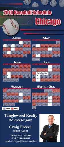 MLB sports schedule magnets