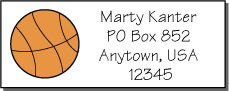 basketball address label